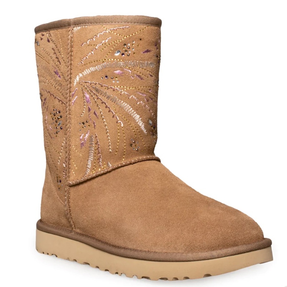 UGG CLASSIC SHORT GOLD BURST BEACHWOOD BOOTS WOMEN'S size 7